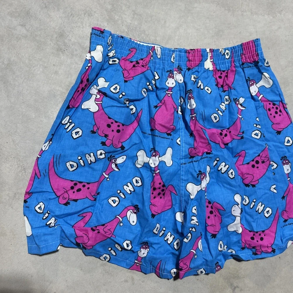 Vintage Dino From The Flintstones Sheep Zone Shorts From 1991 Sleep Boxer NWOT M